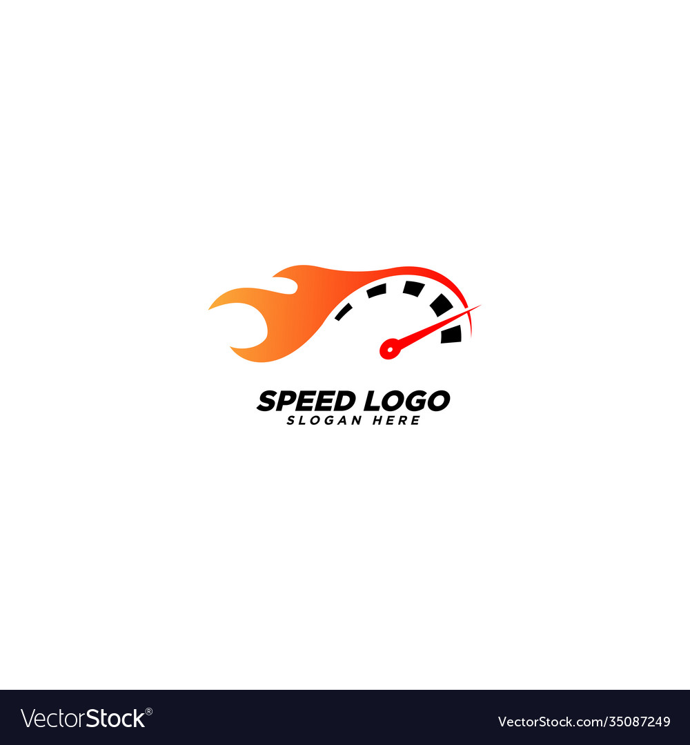 Automotive logo fast speed speed logo design Vector Image