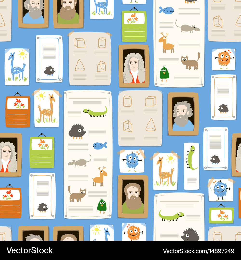 Back to school seamless pattern Royalty Free Vector Image