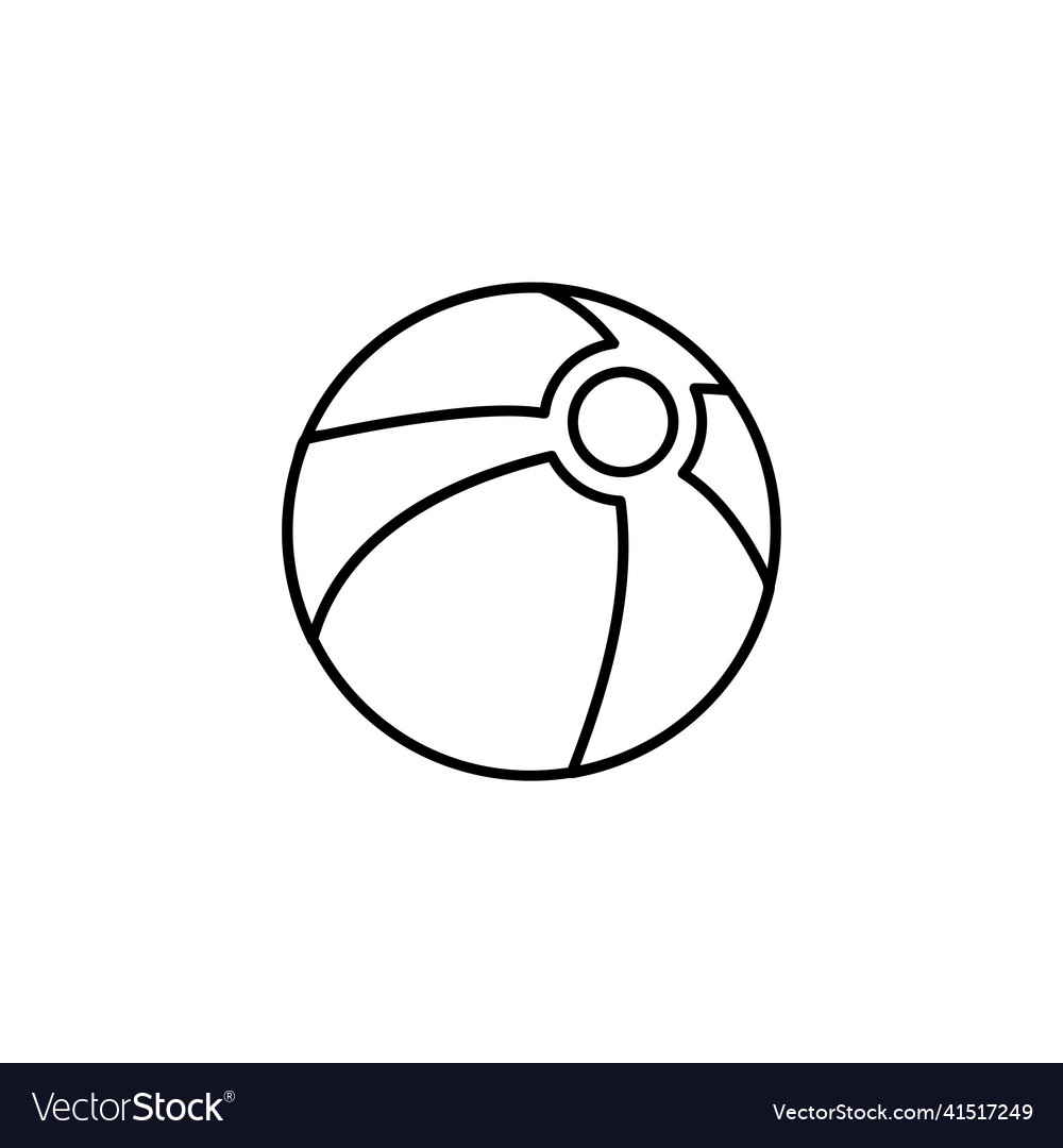 Ball isolated minimal single flat icon toy line Vector Image