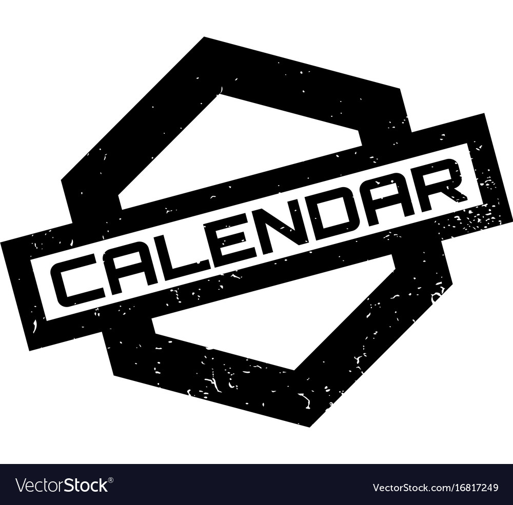 Calendar rubber stamp Royalty Free Vector Image