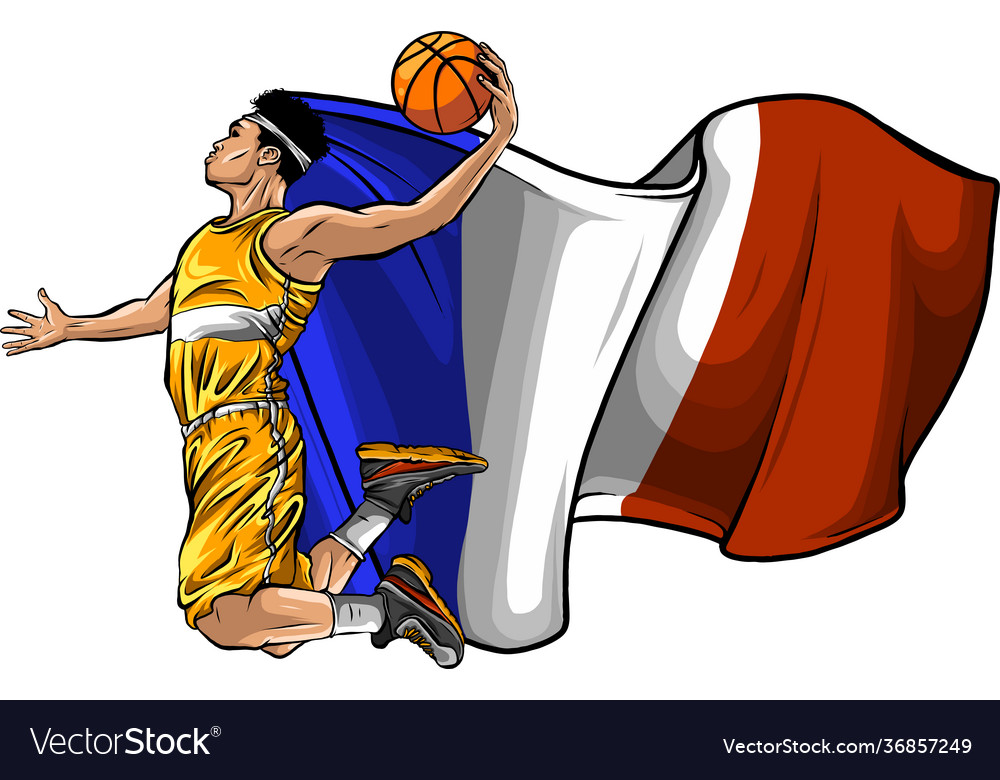 Basketball Ball With Brazilian Flag On White. Stock Clipart, Royalty-Free