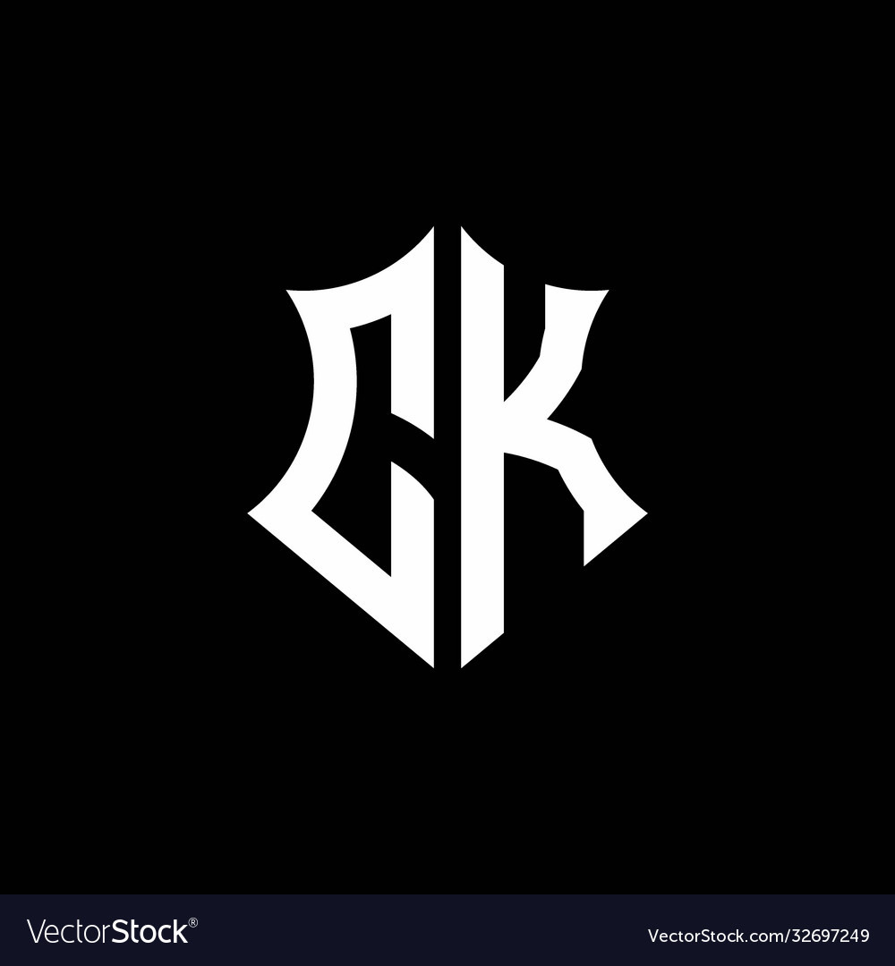 Ck monogram logo with a sharp shield style