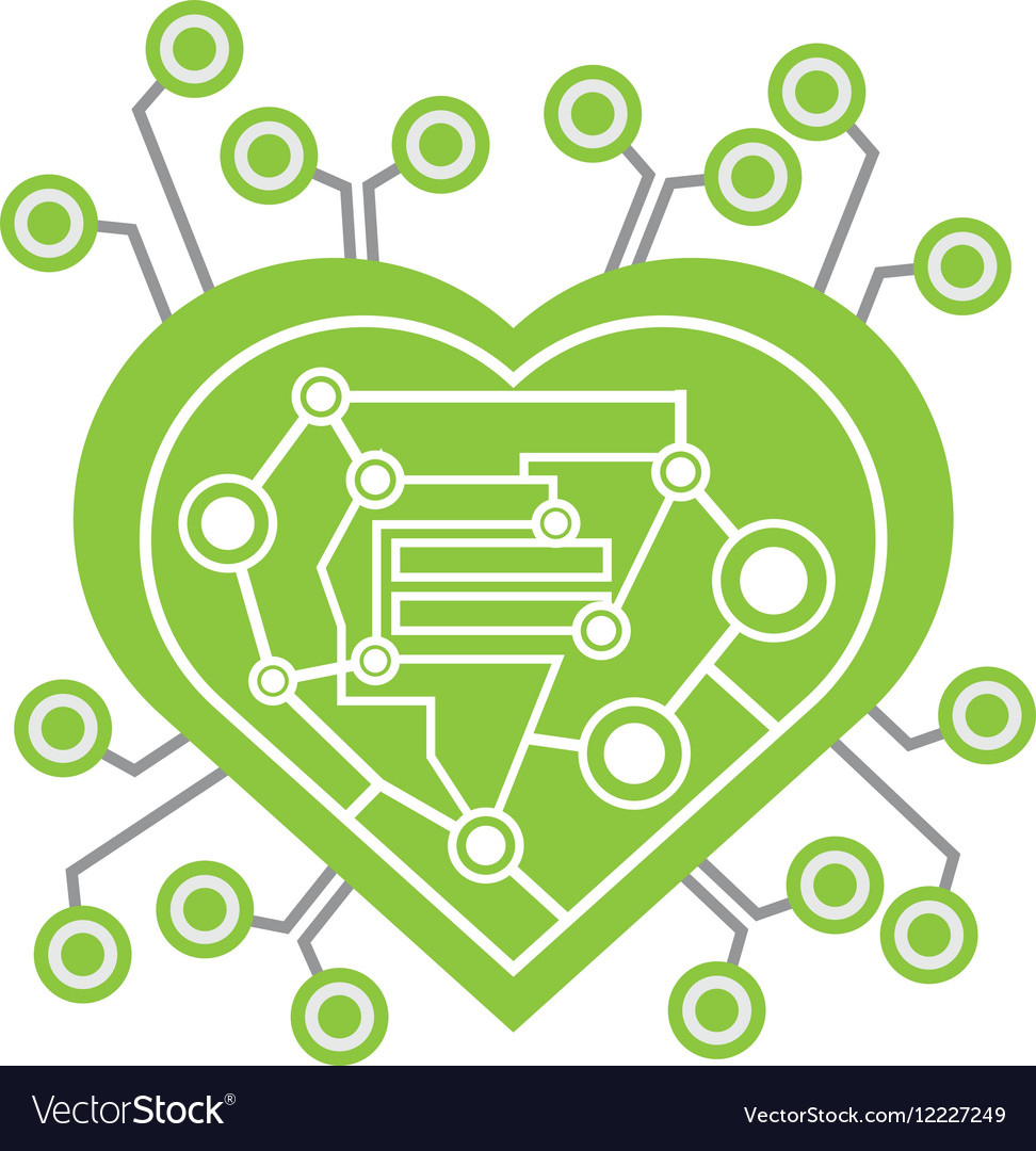Computer circuit heart electronic component
