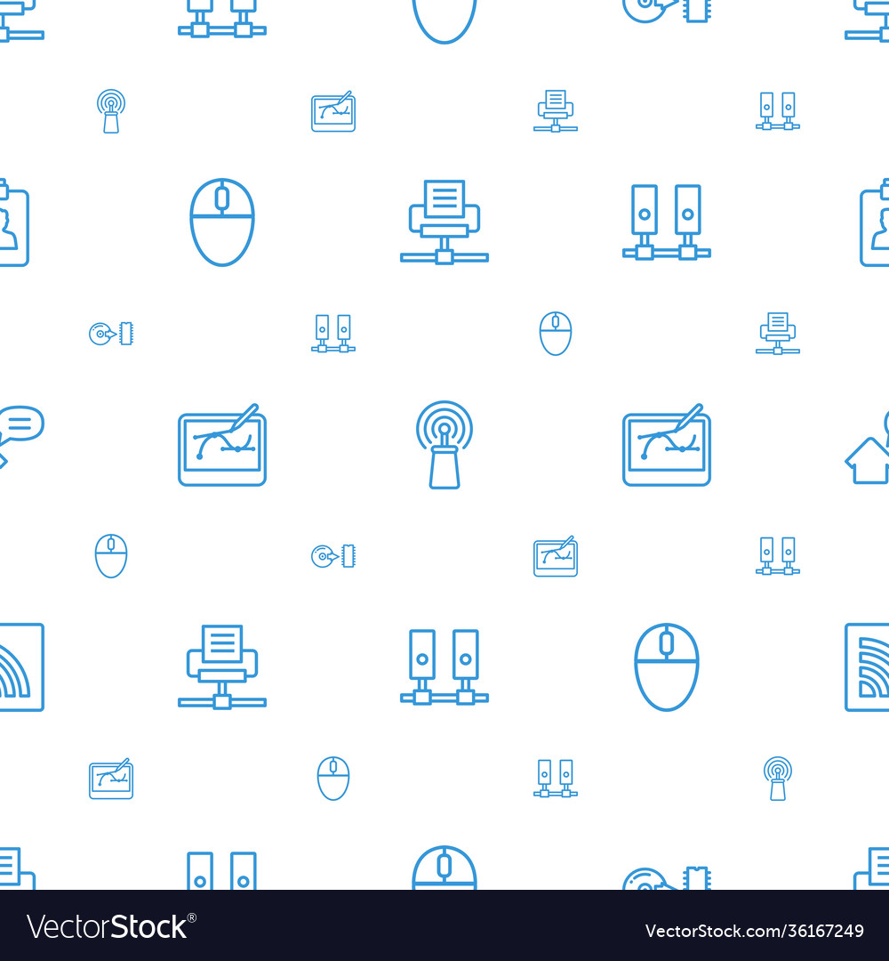Computer icons pattern seamless white background