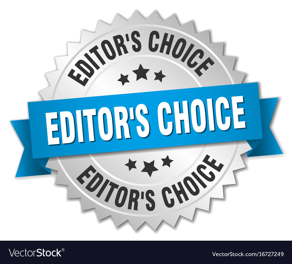 Editors choice round isolated silver badge