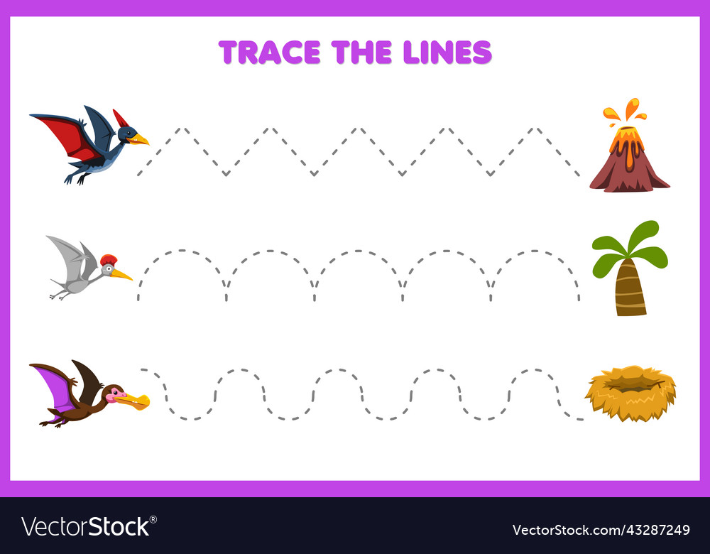 Education game for children handwriting practice Vector Image