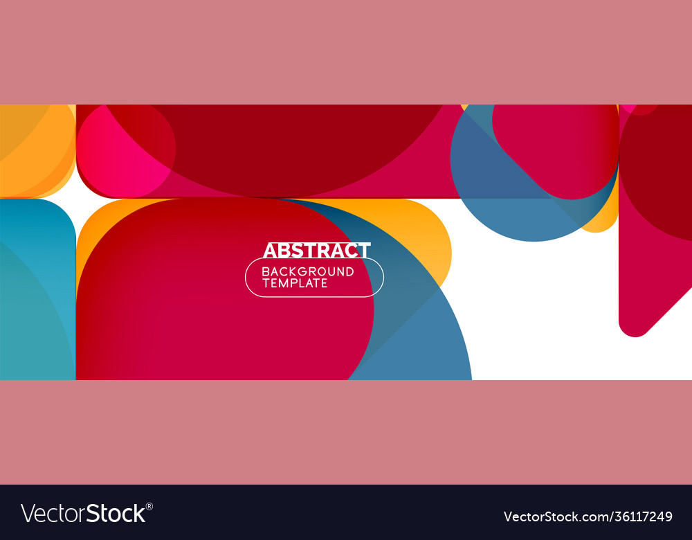 Flat geometric round shapes and dynamic lines Vector Image Flat geometric round shapes and dynamic lines