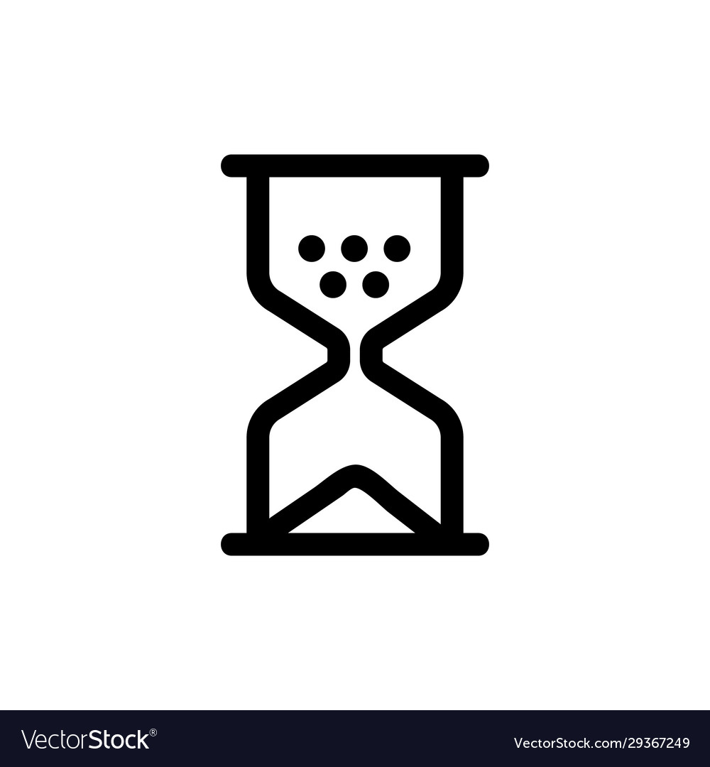 Hourglass icon isolated contour symbol