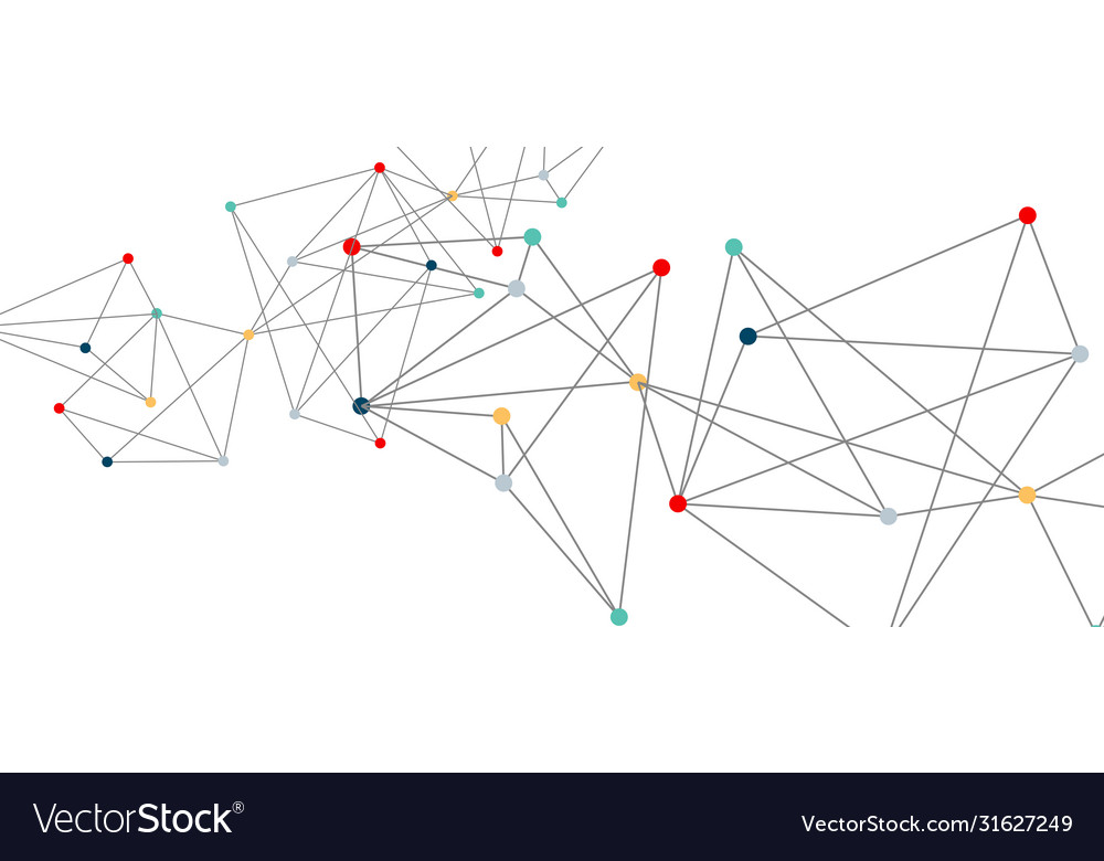 Line points connections triangular technology