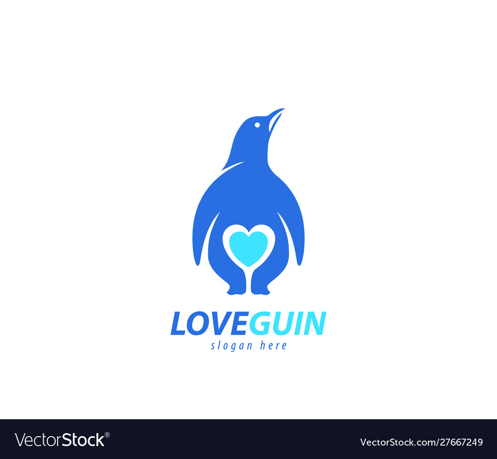 Loveguin penguin logo