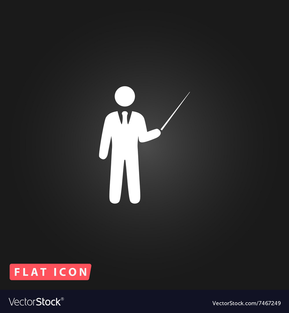 Man standing with pointer icon
