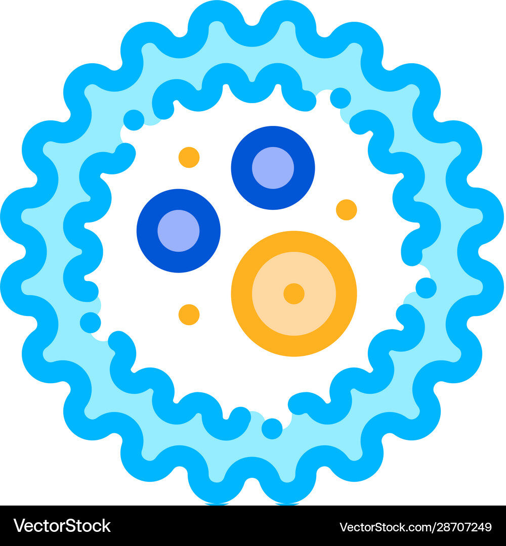 Microscopic bacterium microgerm sign icon Vector Image