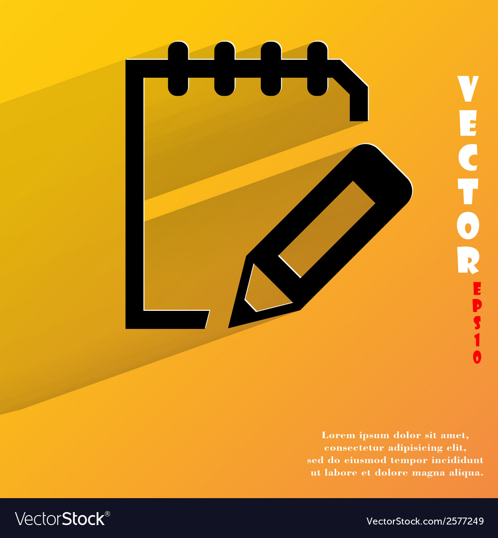 Notepad paper documents flat modern web button
