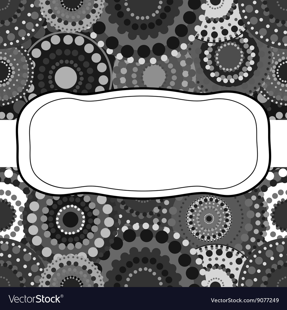 Patterned frame background invitation circular