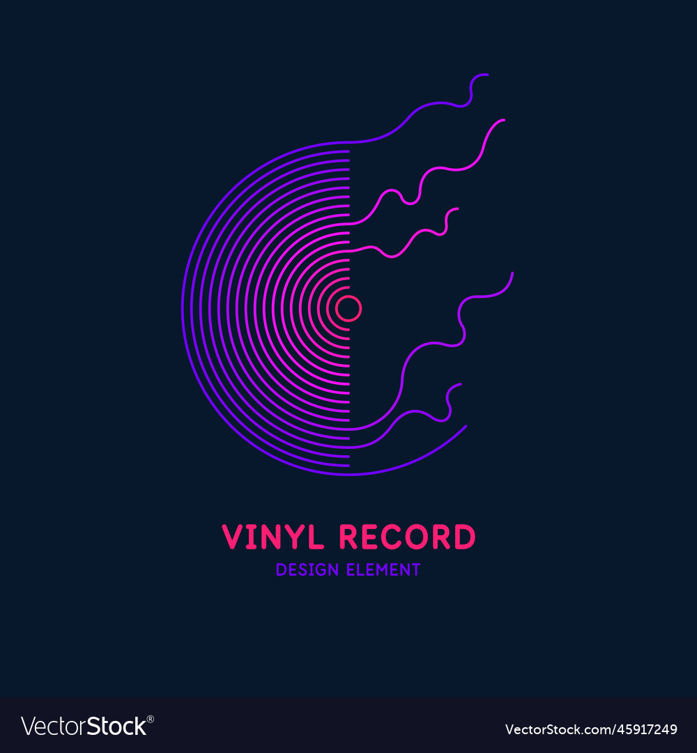 Poster of the vinyl record music Royalty Free Vector Image