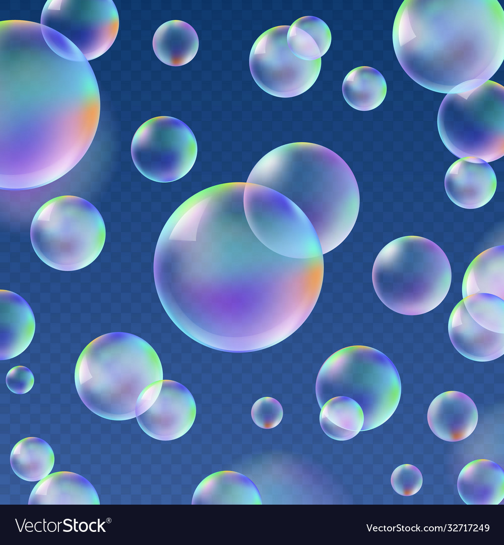 Realistic soap bubble isolated