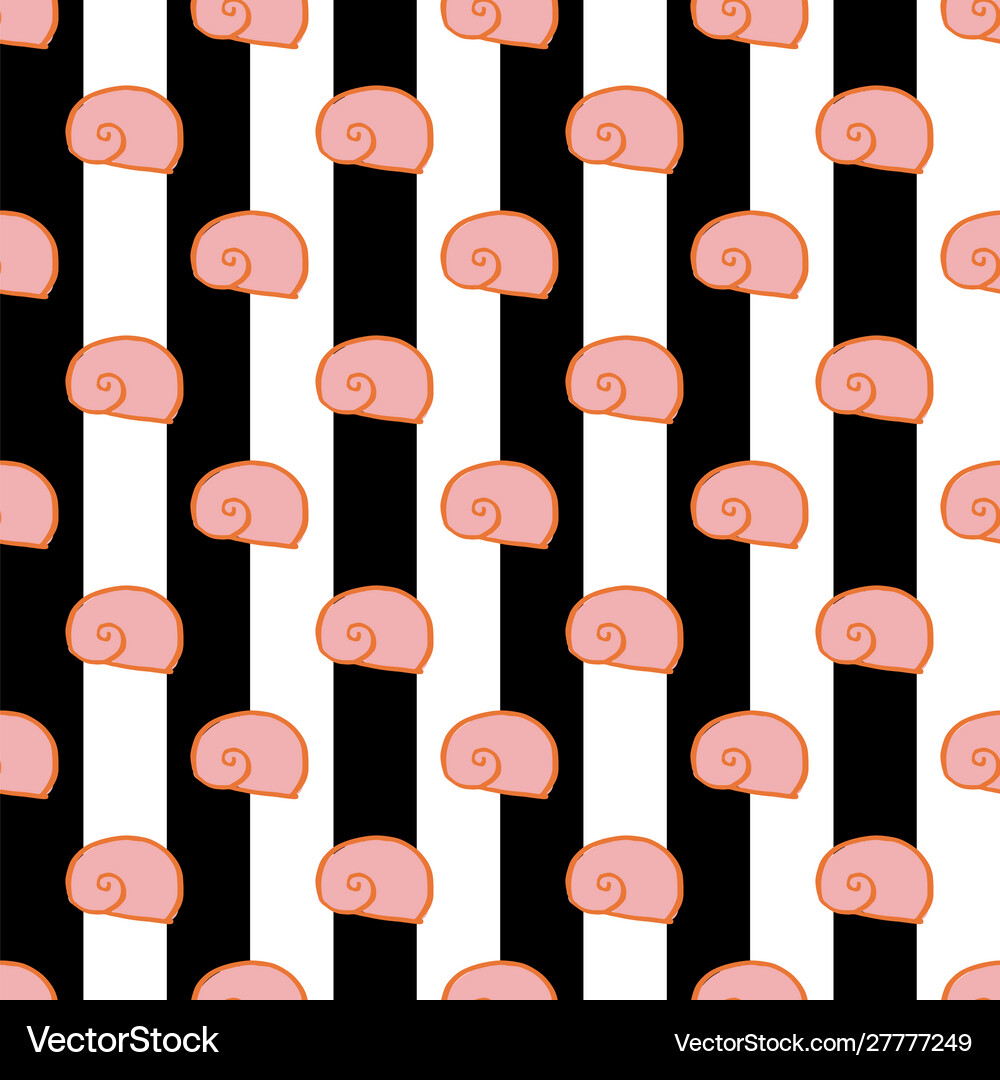 Sea shells seamless pattern design Royalty Free Vector Image