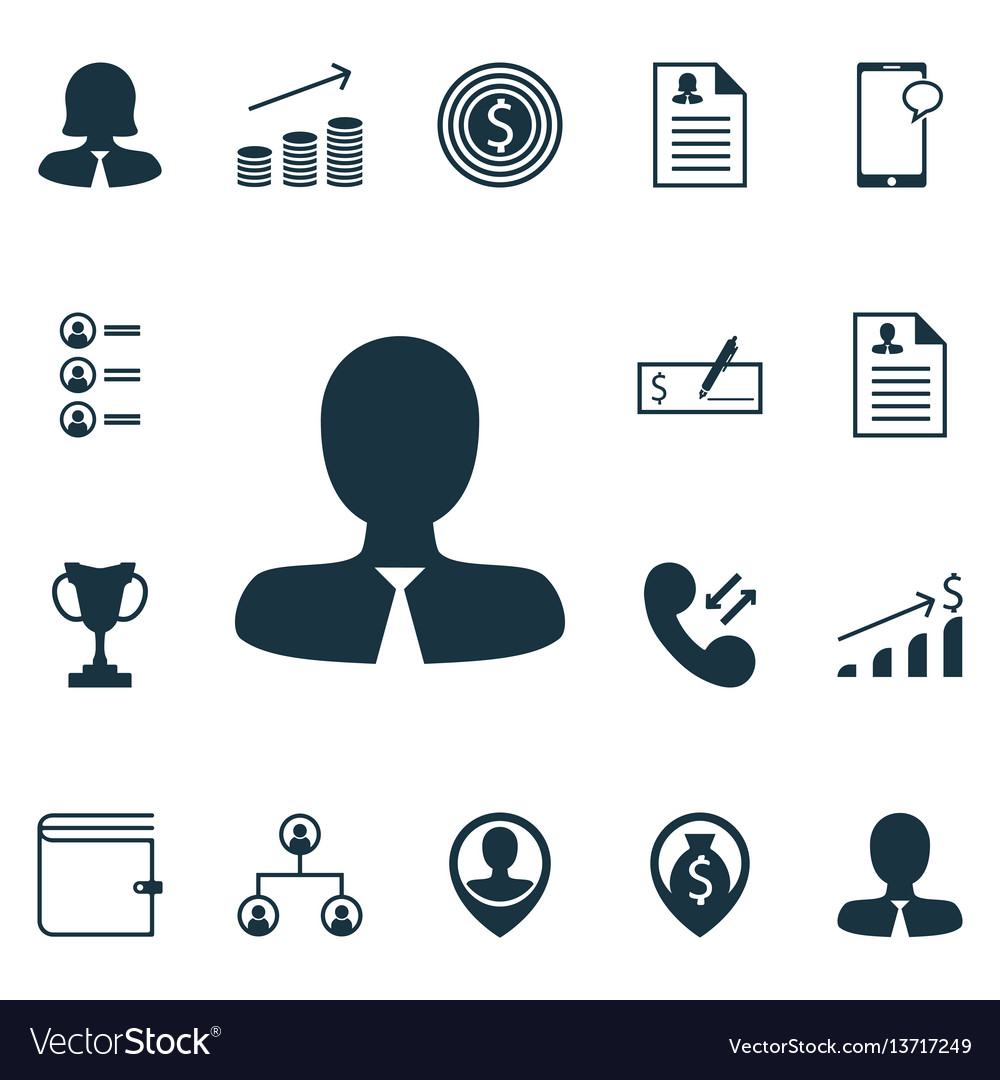 Set of 16 management icons includes messaging