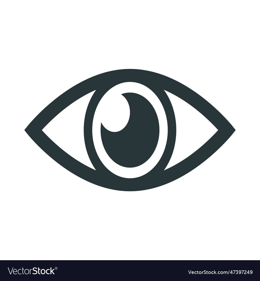 Simple beautiful eye icon Royalty Free Vector Image