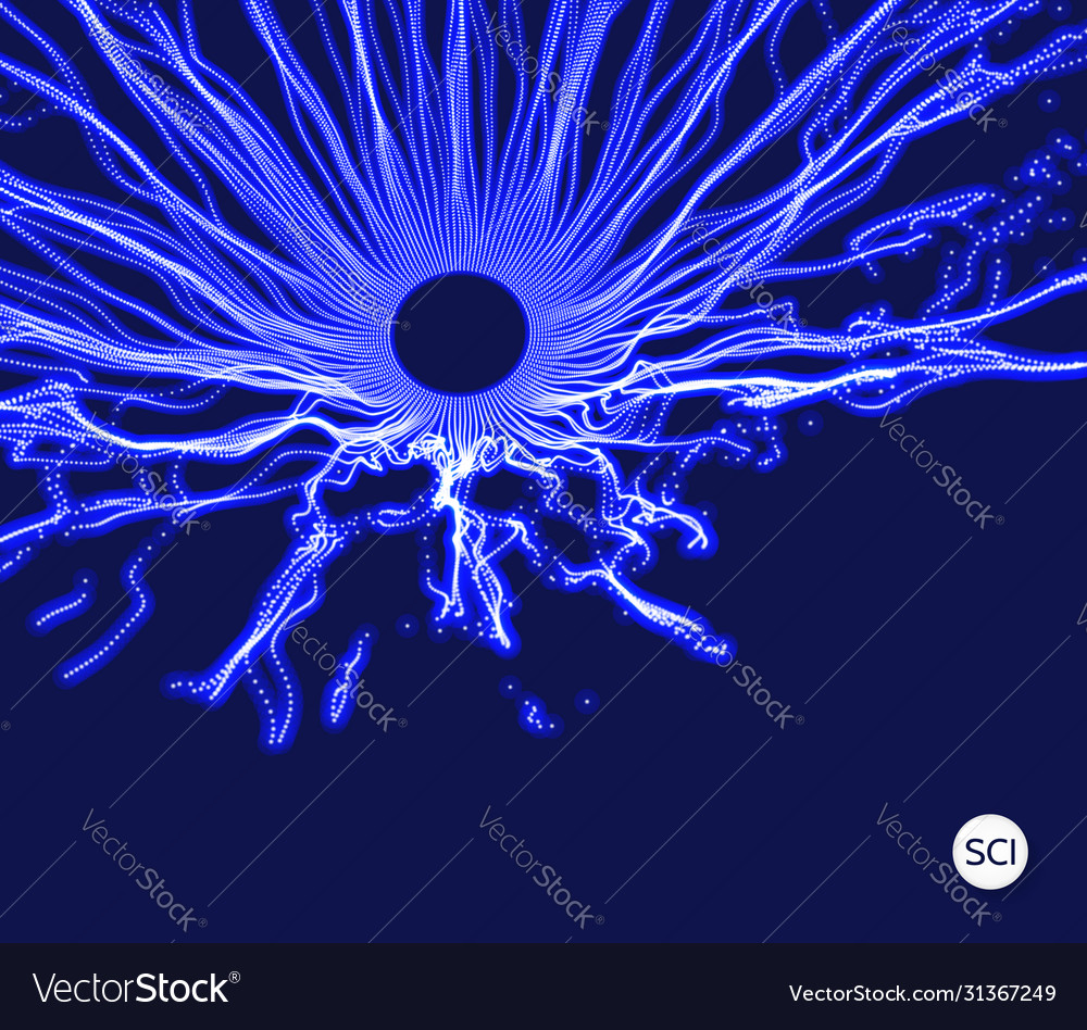 Space vortex hole made from flying particles