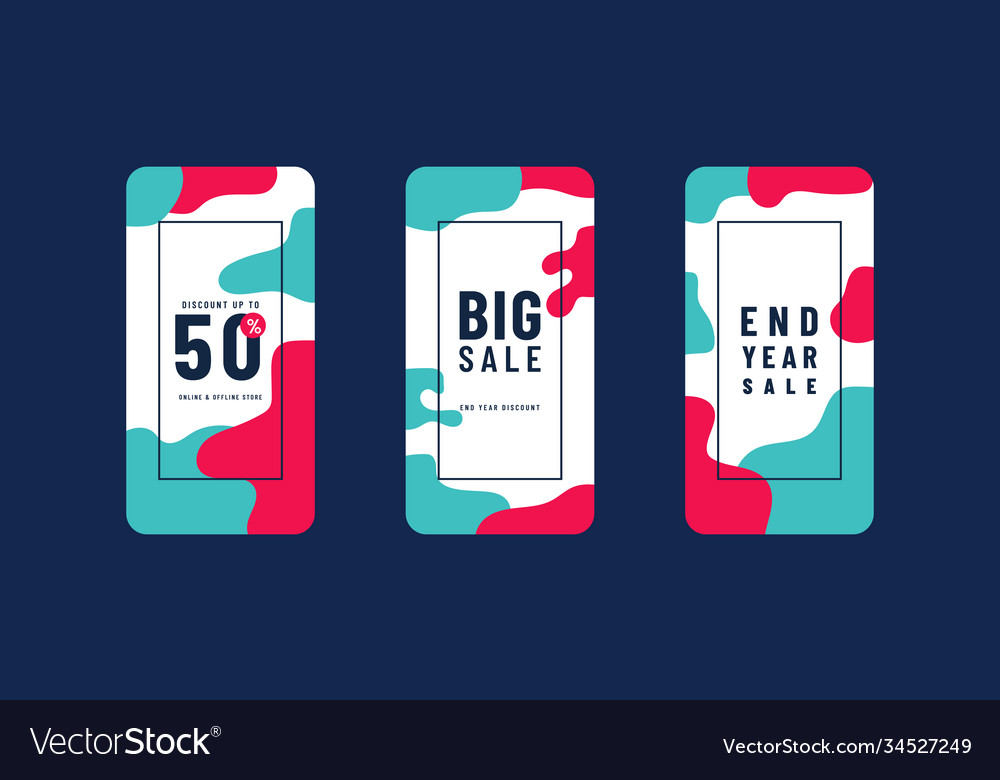 Stories template set for social media modern Vector Image Stories template set for social media modern