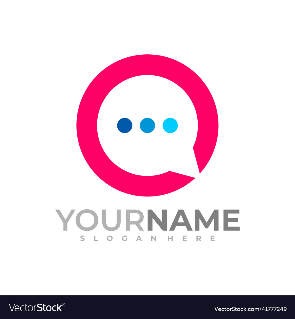 Talk logo template creative consult design