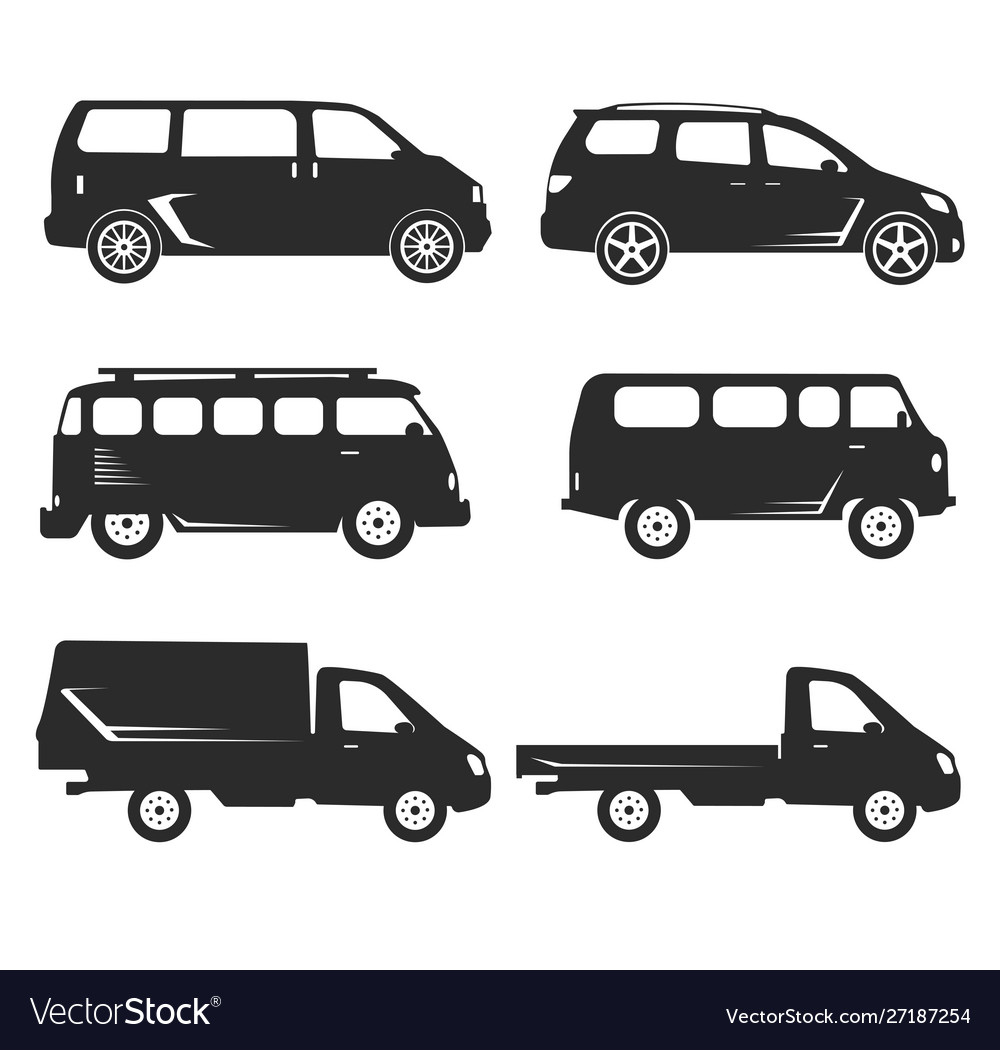Car type and model objects icons set vector image Car type and model objects icons set