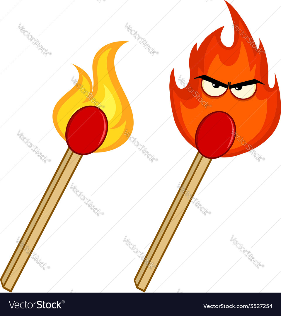 Cartoon flame and fire design