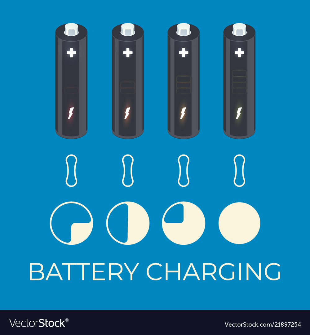 Charging status of battery element for infographic