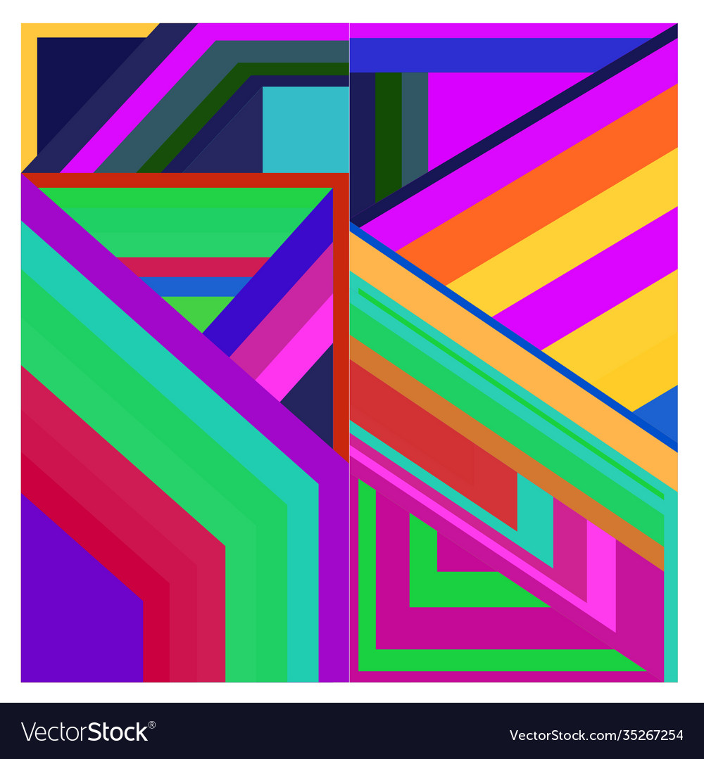 Colorful geometric and curve background pattern