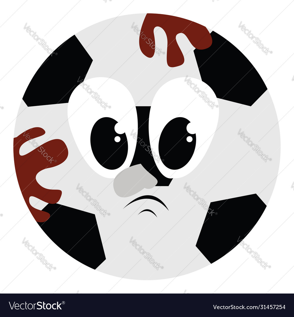 Dirty ball on white background Royalty Free Vector Image