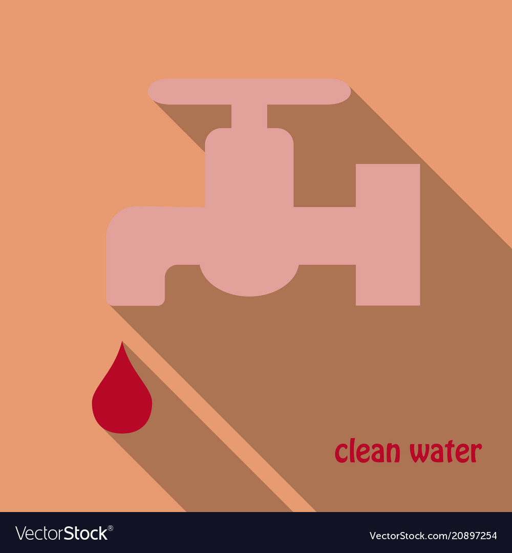 Dripping tap with drop line icon for web mobile
