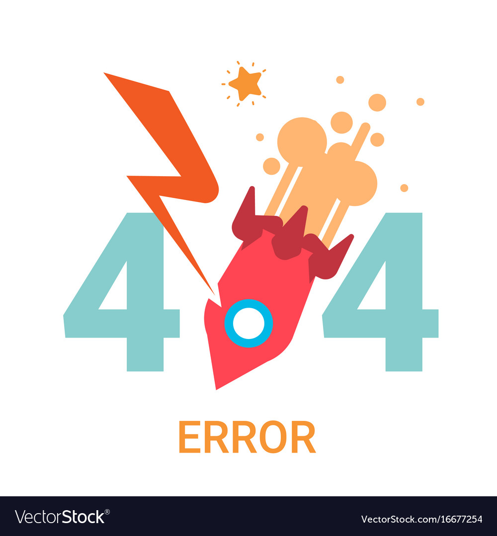 Error icon 404 not found broken message banner
