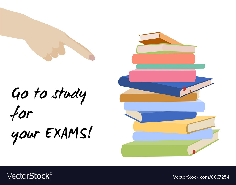 Examination test poster Exam preparation Vector Image