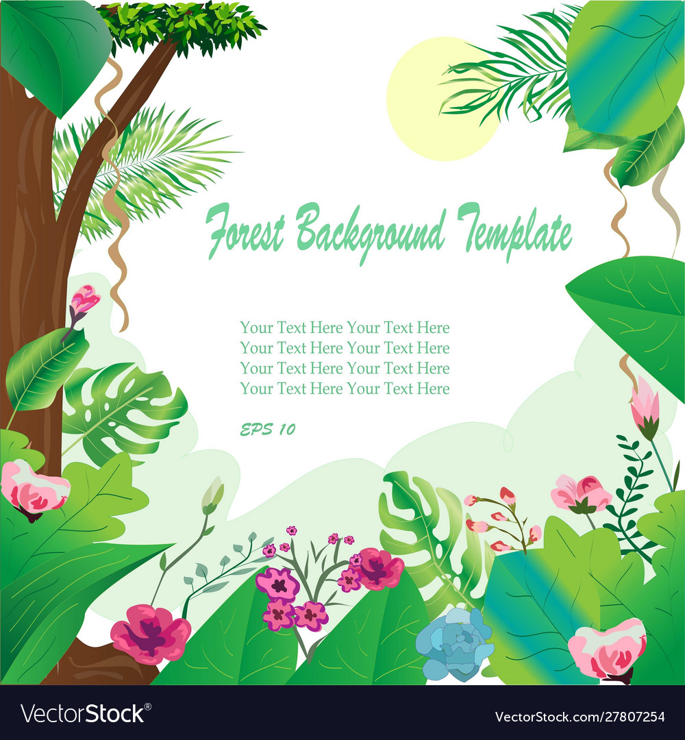 Forest frame and border background template