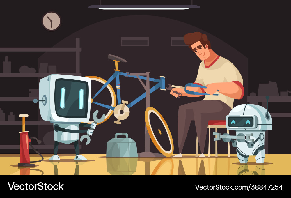 Futuristic robots Royalty Free Vector Image - VectorStock