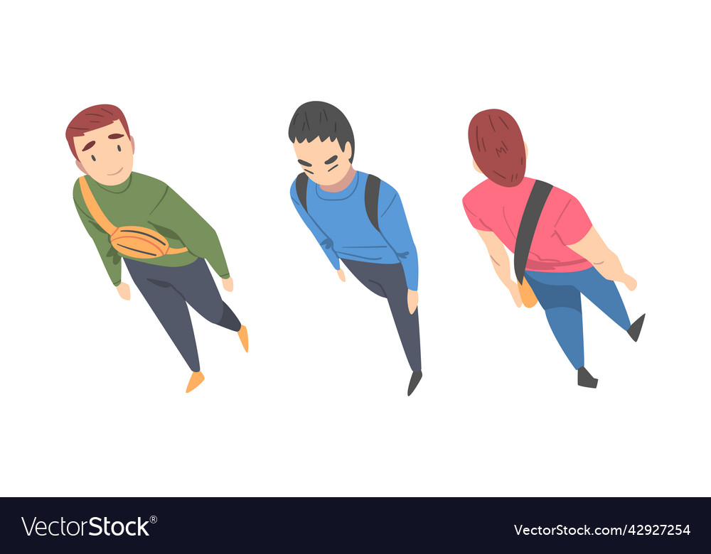 Going and walking man character stepping forward vector image Going and walking man character stepping forward