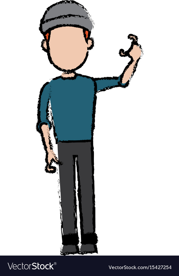 Hacker character standing wear cap pose image