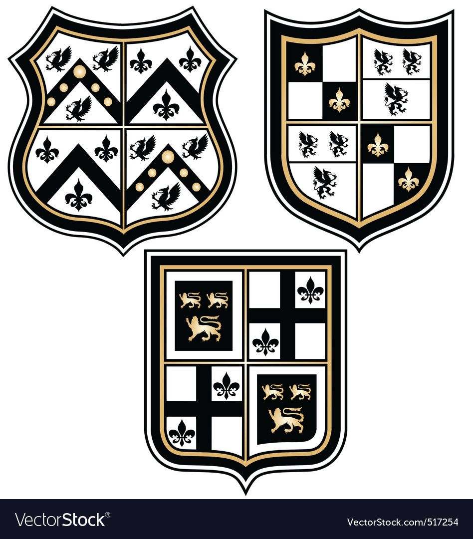 Heraldic royal emblem badge Royalty Free Vector Image