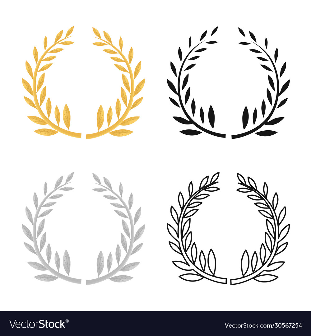 Isolated object wreath and laurel logo web Vector Image Isolated object wreath and laurel logo web