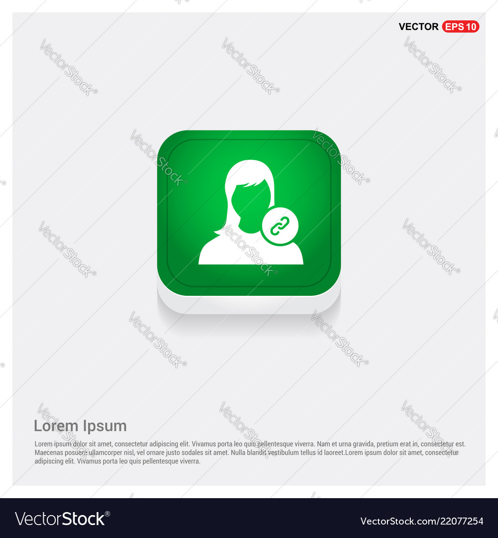 Link attach user icon vector image Link attach user icon