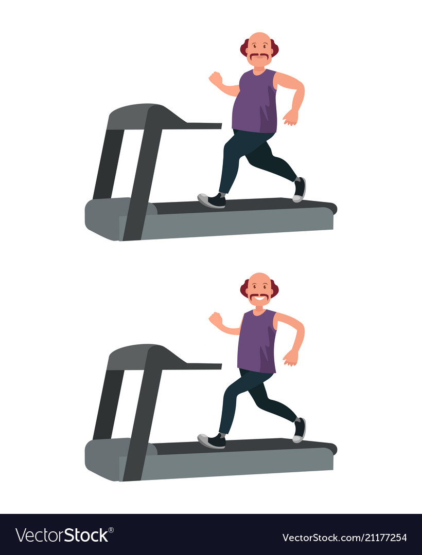 Man Running on Treadmill