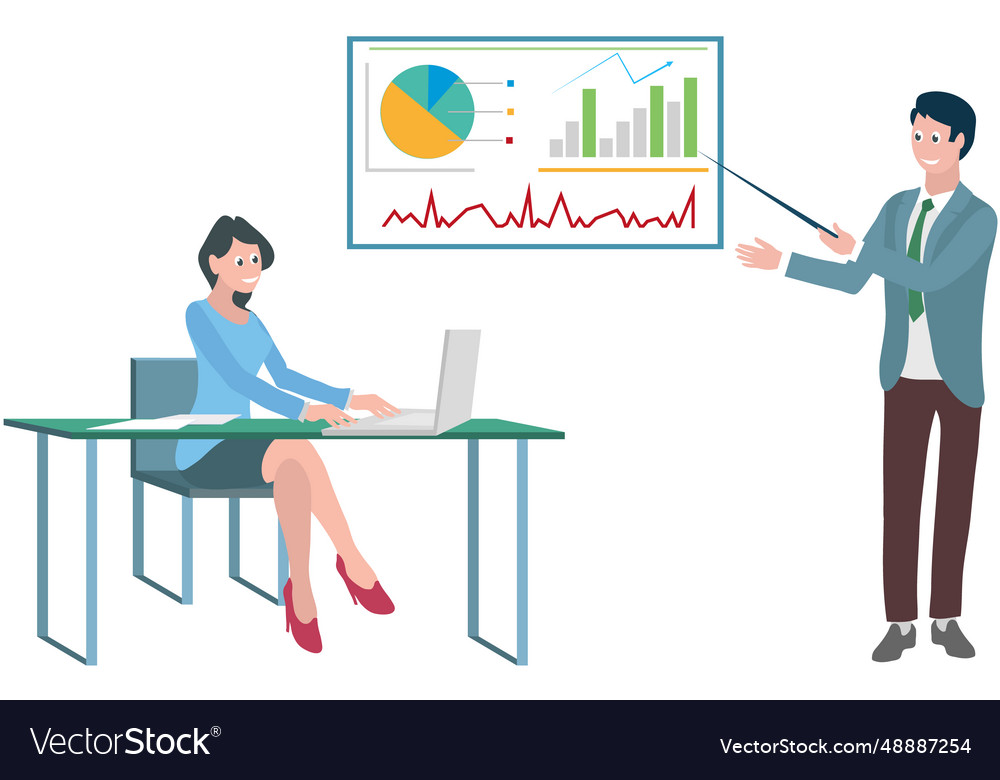 Office workers support each other