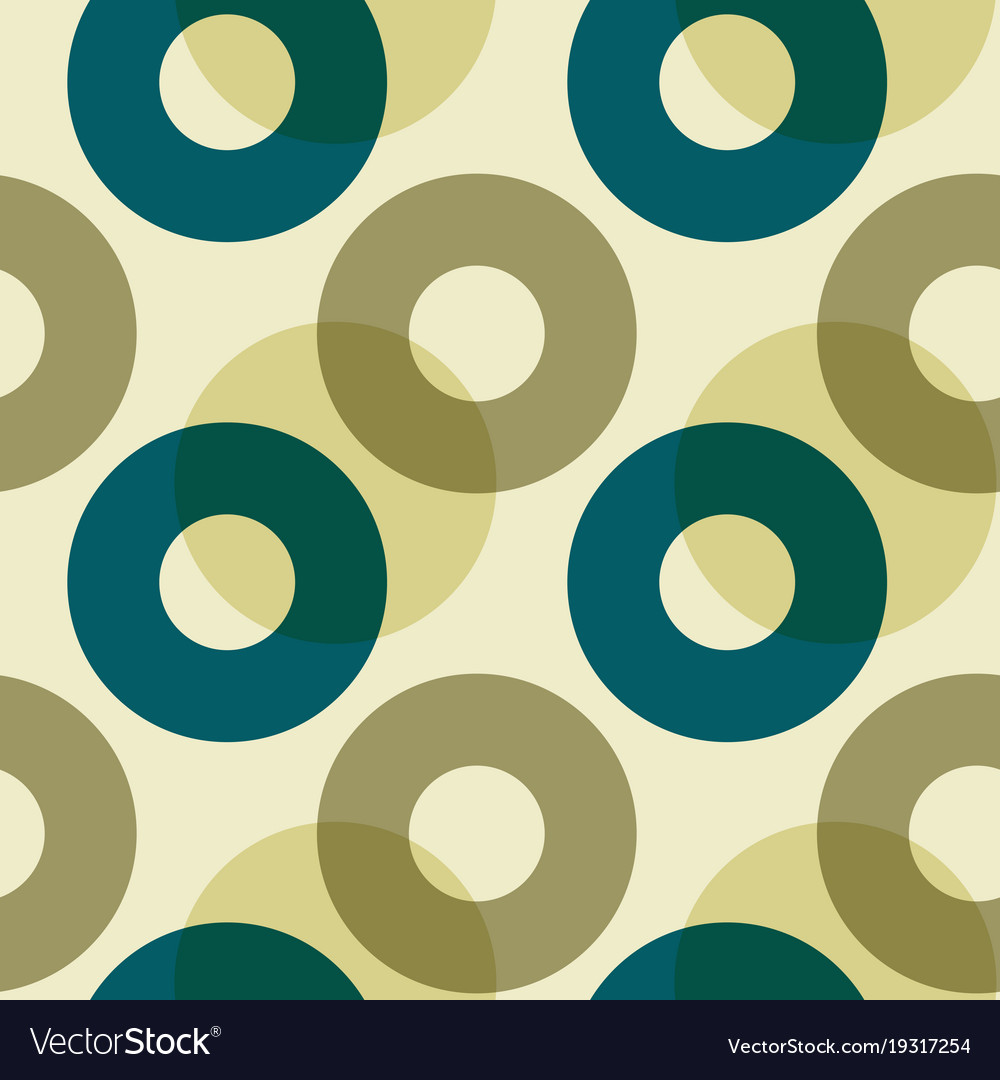 Overlaying color circles seamless pattern