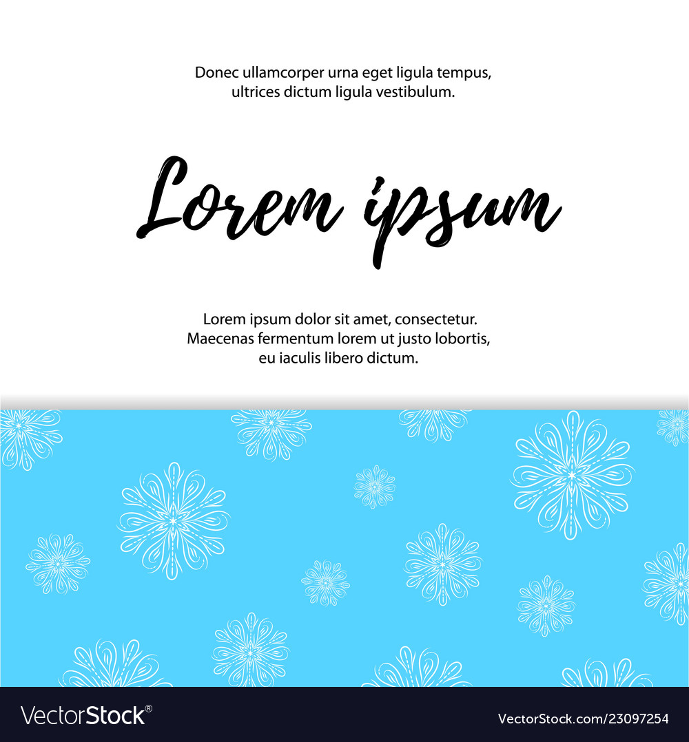 Pattern with snowflakes blue background