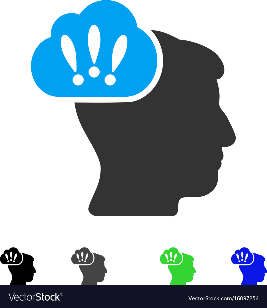 Problem brainstorm flat icon