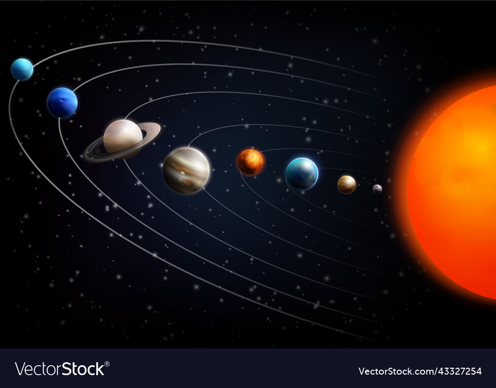 Realistic space background Royalty Free Vector Image