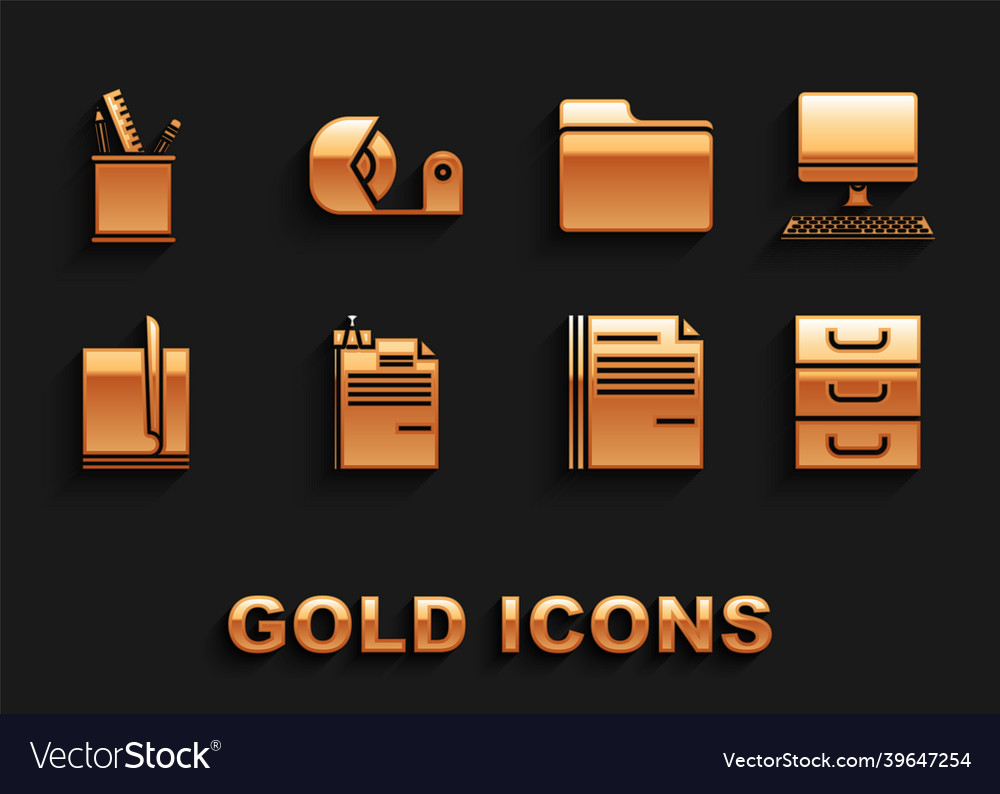Set file document and binder clip computer