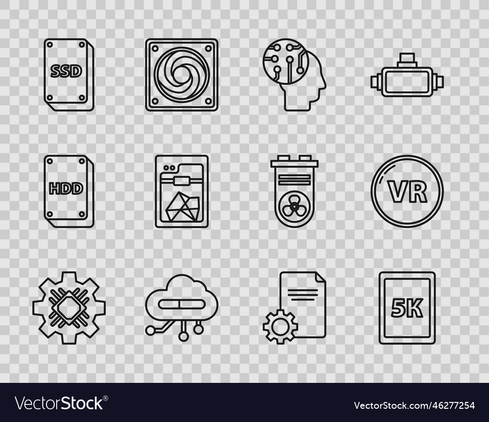 Set line processor tablet with text 5k human vector image Set line processor tablet with text 5k human