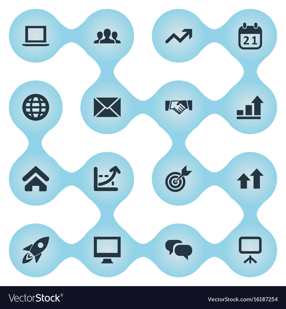 Set of simple teamwork icons